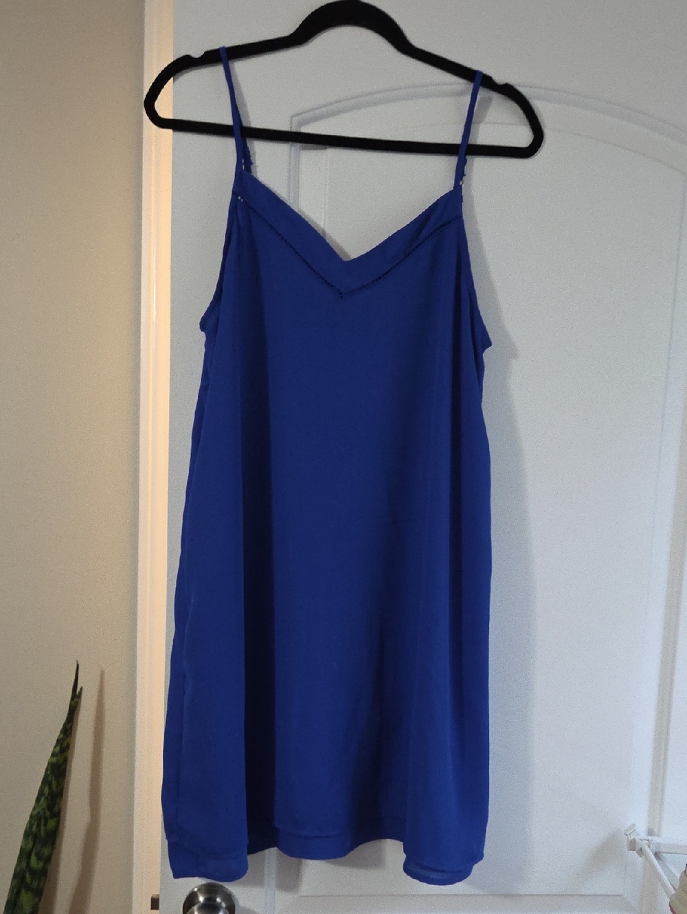 mi ami Electric Blue Slip Dress with Thin Straps